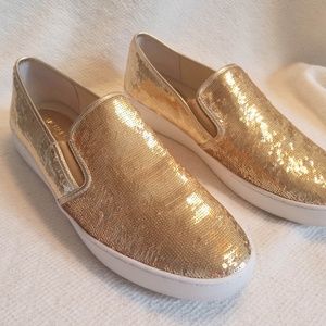 Michael Kors Gold Sequin Slip On (Women's 10)